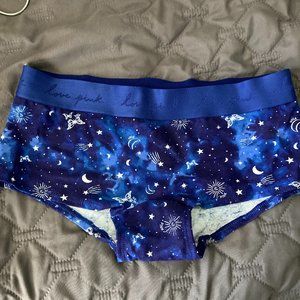 PINK Victoria's Secret Blue Shortie Panties Size M NWT